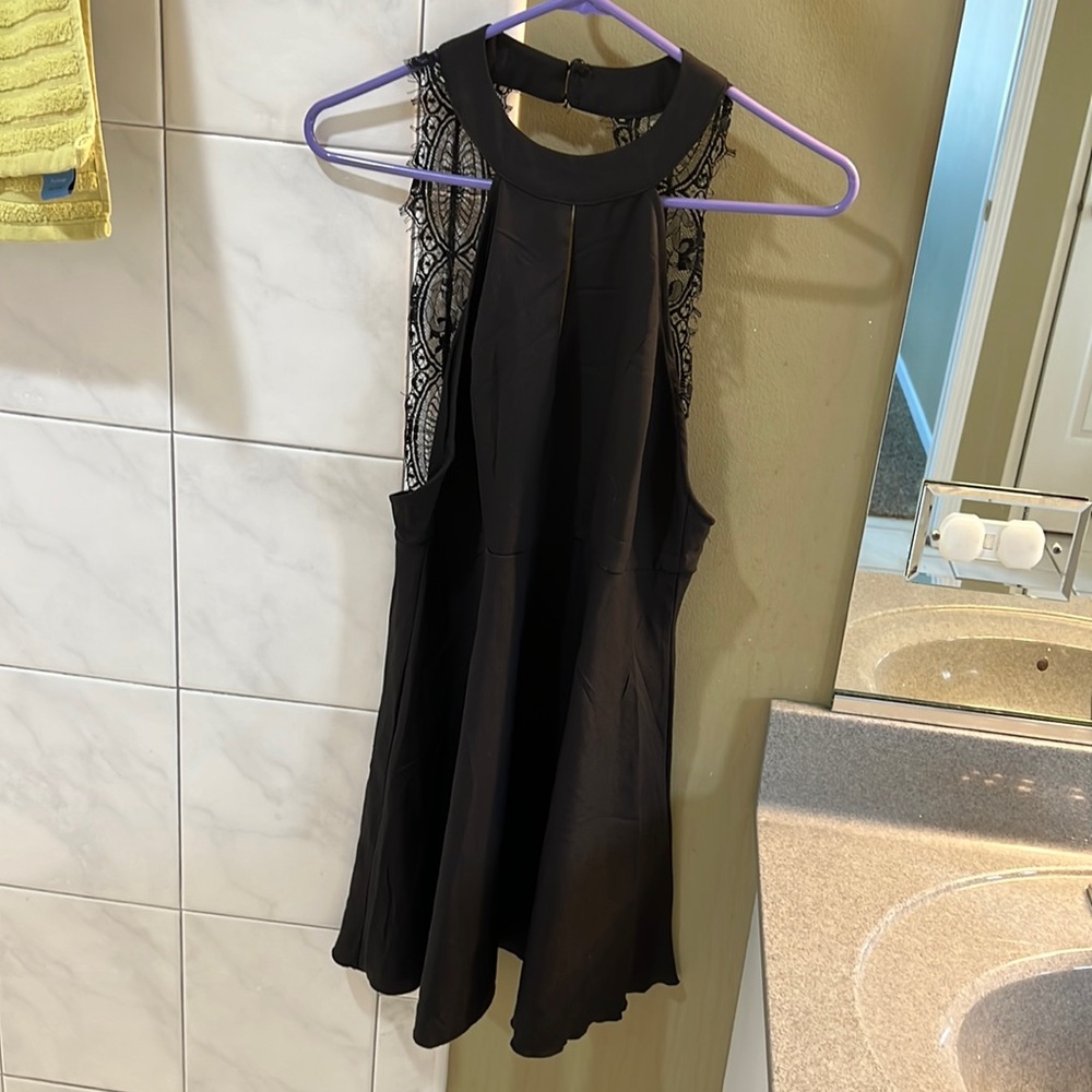 Black halter dress